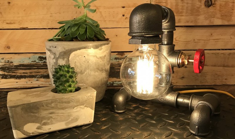 Pipe Table Lamp with Tap Switch Pipe Table Lamp with Tap Switch